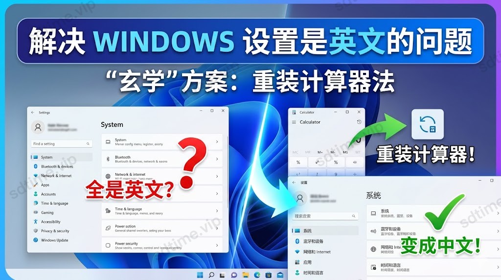 解决 Windows 11 设置界面显示英文的“玄学”方案